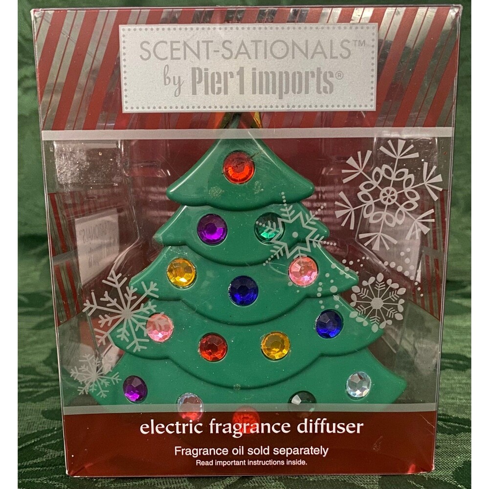 Pier 1  Scent-Sationals Electric Fragrance Diffuser Crystal Christmas Tree NIB